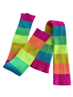 Rainbow footless socks